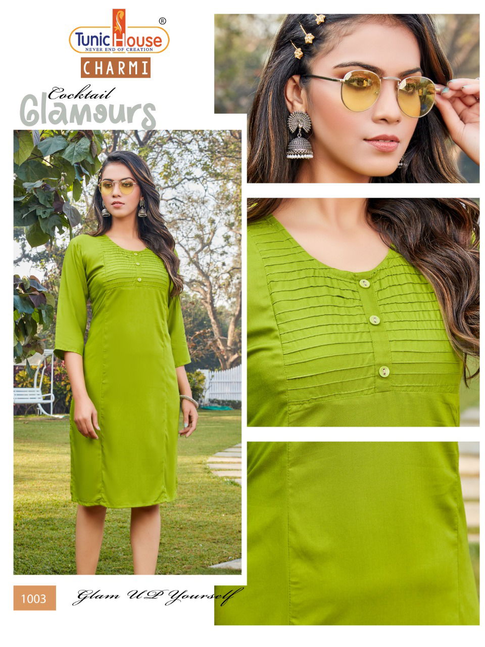 Tunic House Charmi Regular Wear Designer Rayon Kurti Collection

